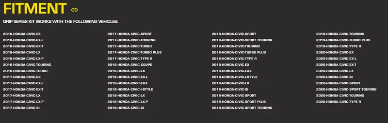 Whiteline Suspension Grip Series 2016-2020 Honda Civic 2