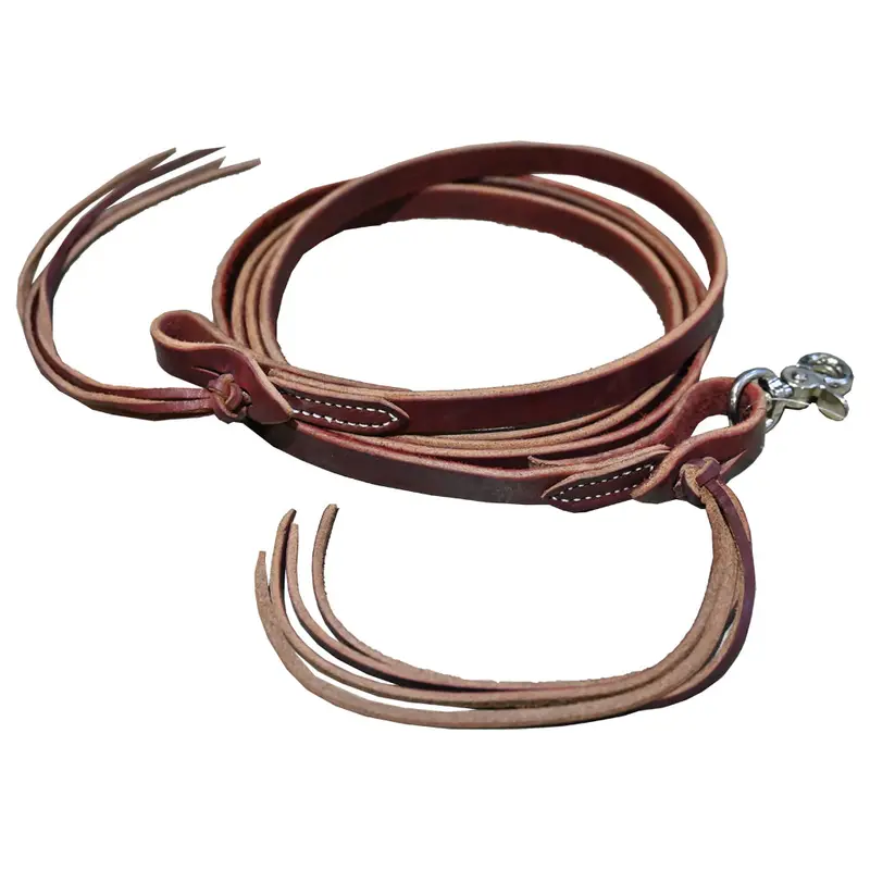 Wildfire Saddlery 1/2" X 8" Cowboy Knot Latigo Leather Roping Reins 1