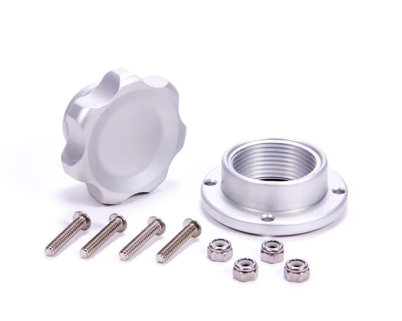 Allstar Performance 36180 Aluminum Fuel Cap – Silver Finish With Bolt-In Bung 1