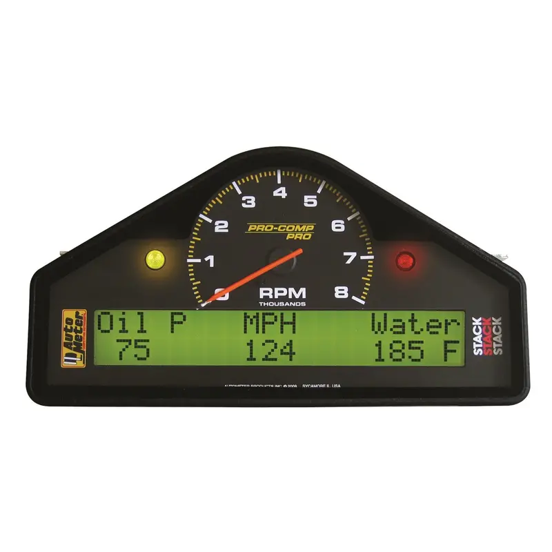Autometer Street Dash Display – 8K Rpm, Mph, Oil Pressure, Oil Temp, Water Temp & Voltage Gauge 1