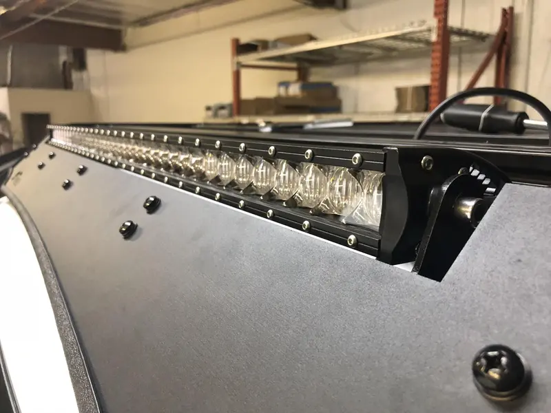 Cali Raised Led Cr2672 Prinsu Roof Rack Bracket Kit – 40" Cut-Out Slim Led Bar Mount (Amber Leds + Blue Backlight) 1