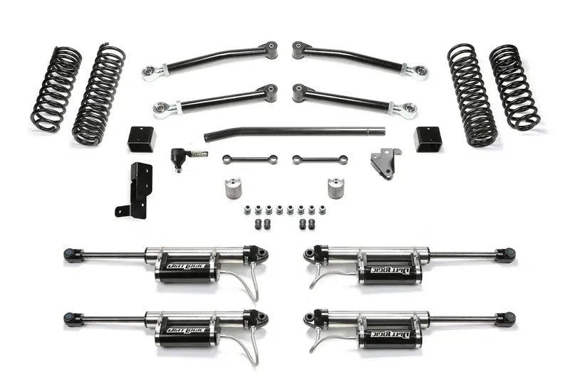 Fabtech K4210Dl 5-Inch Trail Lift System With 2.25-Inch Dual-Rate Shocks & Drag Link Kit 1