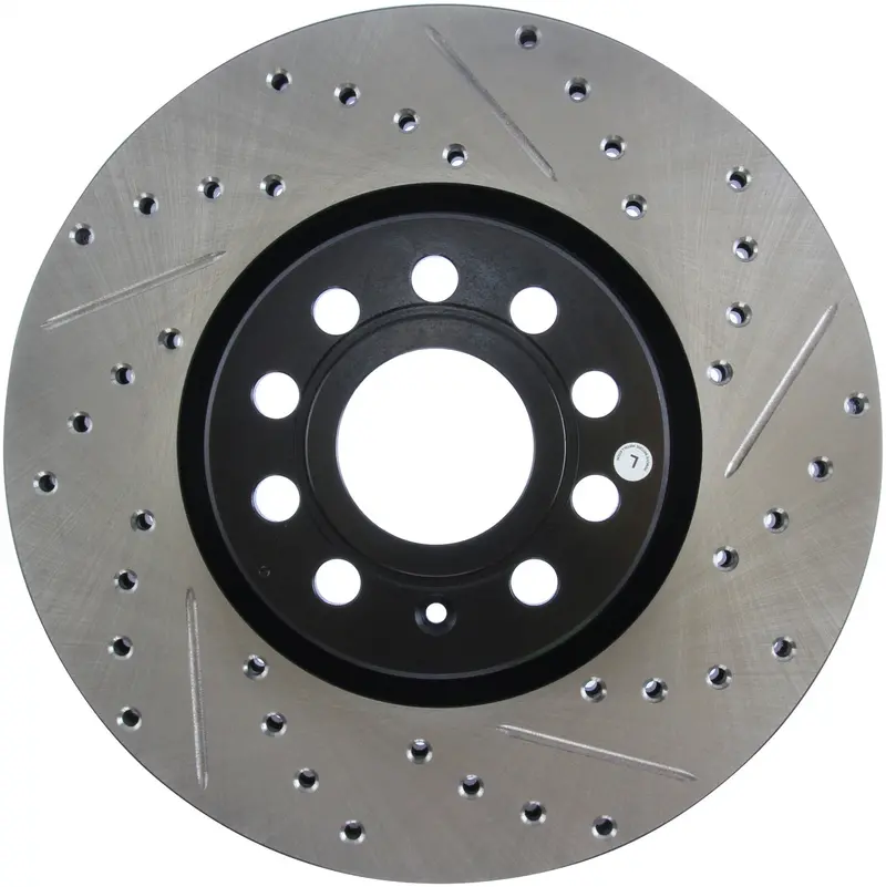 Stoptech 127.33098L Stoptech Sport Drilled/Slotted Brake Rotor; Front Left 1