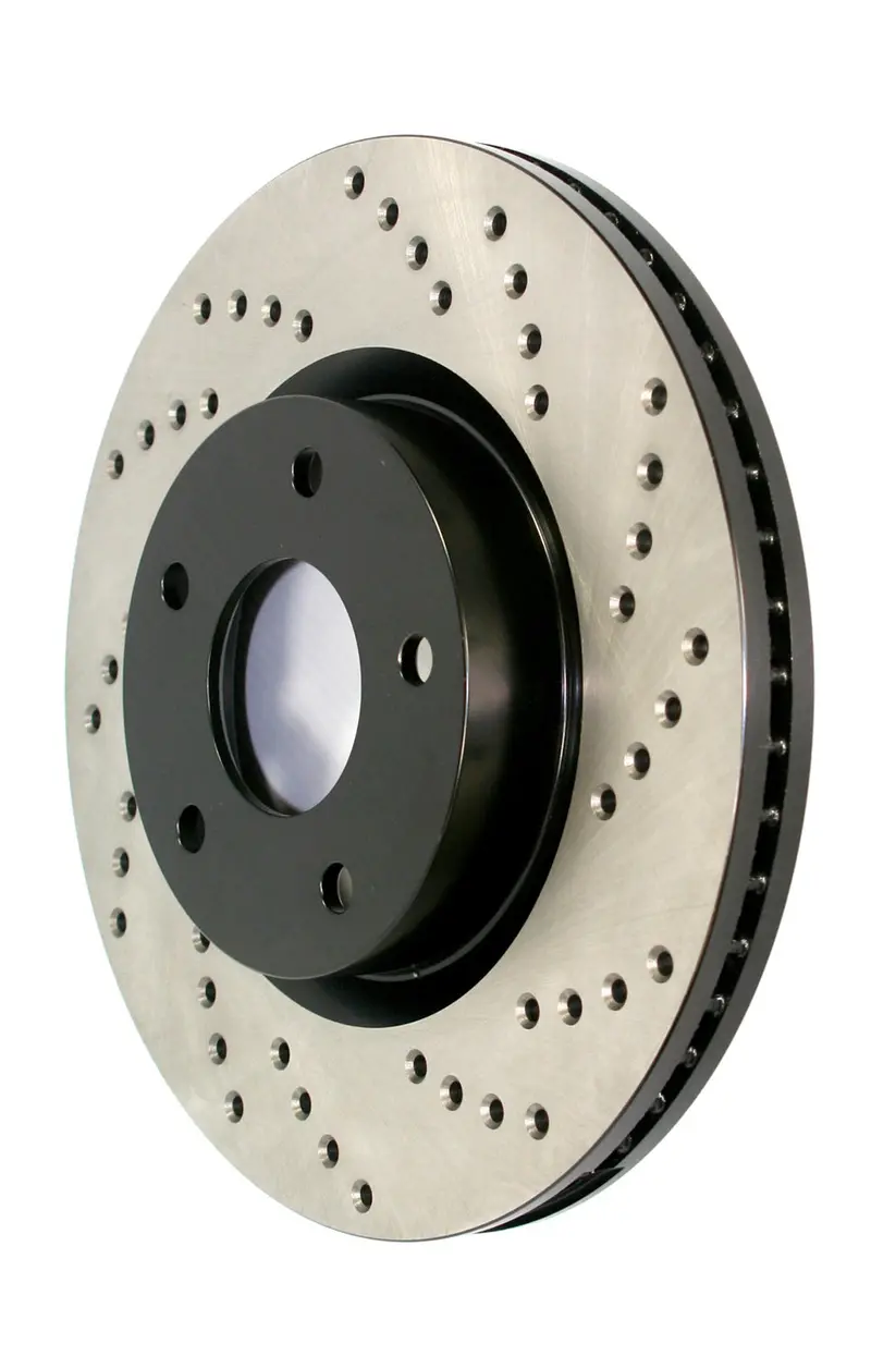 Stoptech 128.34071L Front Left Cross-Drilled Sport Brake Rotor 1