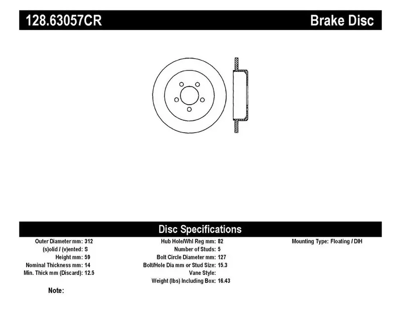 Stoptech Rear Right Cryo-Treated Sport Brake Rotor – Cross-Drilled Design 1